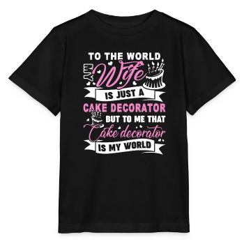 Cake Decorator Cake Decorator Is My World - Stanley/Stella MINI CREATOR Kids’ T-Shirt - black - Front - Mikhail (115cm)