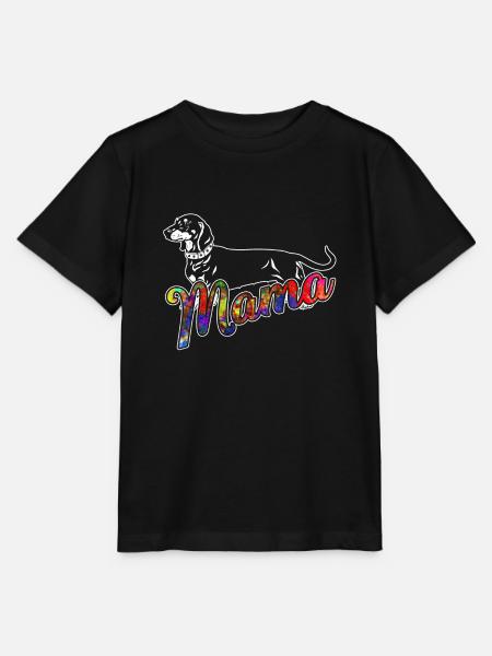 Dachshund Dachshund Mama - Stanley/Stella MINI CREATOR Kids’ T-Shirt - black