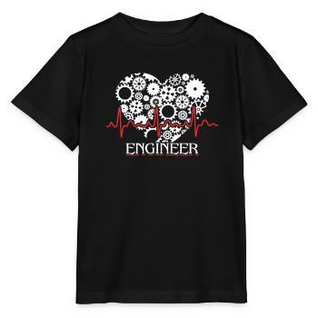 Engineer Engineer Heartbeat - Stanley/Stella MINI CREATOR Kids’ T-Shirt - black - Front - Mikhail (115cm)