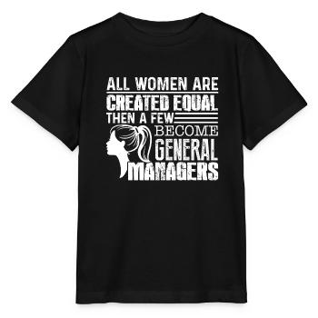 General Manager Few Women Become General Managers - Stanley/Stella MINI CREATOR Kids’ T-Shirt - black - Front - Mikhail (115cm)
