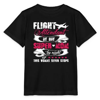 Flight Attendant Flight Attendant Mom - Stanley/Stella MINI CREATOR Kids’ T-Shirt - black - Front - Mikhail (115cm)
