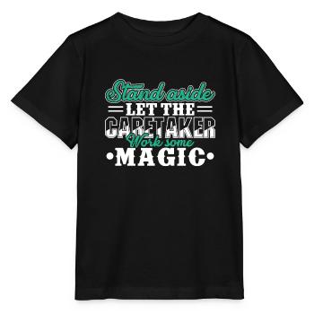 Caretaker Let Caretaker Work Magic - Stanley/Stella MINI CREATOR Kids’ T-Shirt - black - Front - Mikhail (115cm)