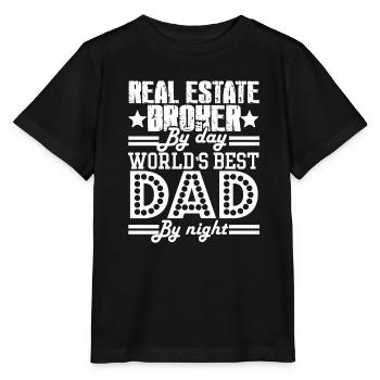 Real Estate Broker Real Estate Broker Dad - Stanley/Stella MINI CREATOR Kids’ T-Shirt - black - Front - Mikhail (115cm)