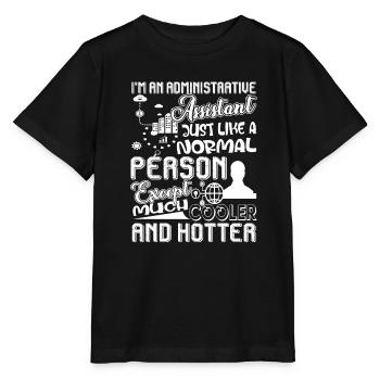 Cooler And Hotter Administrative Assistant - Stanley/Stella MINI CREATOR Kids’ T-Shirt - black - Front - Mikhail (115cm)