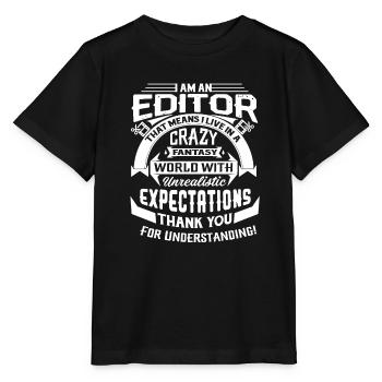 Editor I Am An Editor - Stanley/Stella MINI CREATOR Kids’ T-Shirt - black - Front - Mikhail (115cm)
