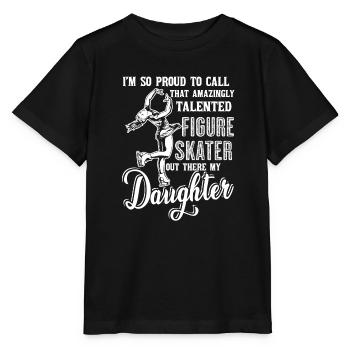 Figure Skating Figure Skating Daughter - Stanley/Stella MINI CREATOR Kids’ T-Shirt - black - Front - Mikhail (115cm)