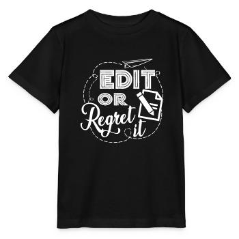 English Teacher Edit Or Regret It - Stanley/Stella MINI CREATOR Kids’ T-Shirt - black - Front - Mikhail (115cm)