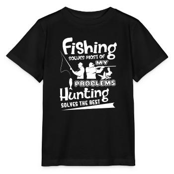 Hunting Solves The Rest - Stanley/Stella MINI CREATOR Kids’ T-Shirt - black - Front - Mikhail (115cm)