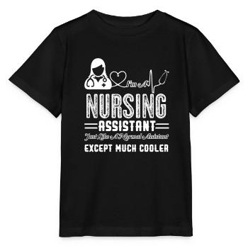 Cooler Nursing Assistant - Stanley/Stella MINI CREATOR Kids’ T-Shirt - black - Front - Mikhail (115cm)