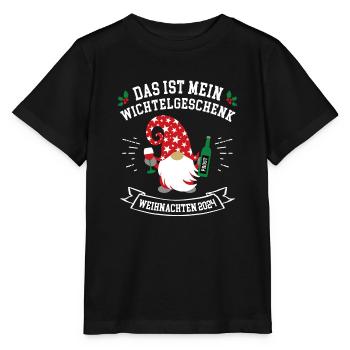 Weihnachten 2024 Wichteln Wichtelgeschenk Julklapp - Stanley/Stella Kinder T-Shirt MINI CREATOR  - Schwarz - Vorne - Mikhail (115cm)