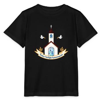 Erste Heilige Kommunion Kind Erstkommunion Kirche - Stanley/Stella Kinder T-Shirt MINI CREATOR  - Schwarz - Vorne - Mikhail (115cm)