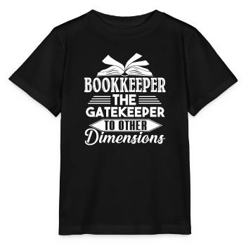 Bookkeeper The Gatekeeper To Other Dimensions - Stanley/Stella MINI CREATOR Kids’ T-Shirt - black - Front - Mikhail (115cm)