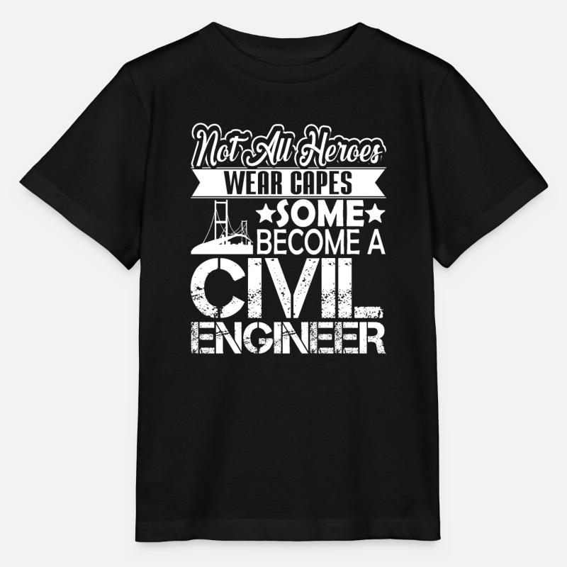Civil Engineer Civil Engineer Hero - Stanley/Stella MINI CREATOR Kids’ T-Shirt - black