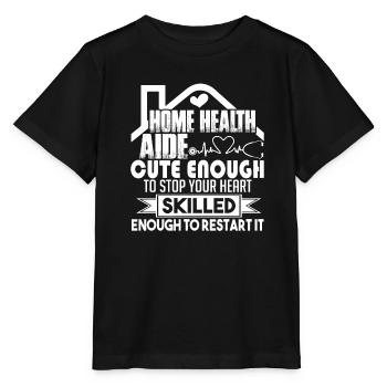 Home Health Aide Proud Home Health Aide - Stanley/Stella MINI CREATOR Kids’ T-Shirt - black - Front - Mikhail (115cm)