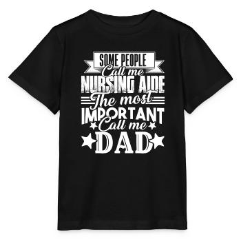 Nursing Aide Nursing Aide Dad - Stanley/Stella MINI CREATOR Kids’ T-Shirt - black - Front - Mikhail (115cm)
