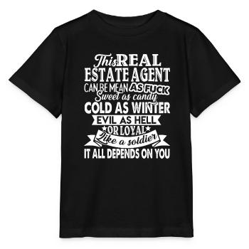Real Estate Agent Proud Real Estate Agent - Stanley/Stella MINI CREATOR Kids’ T-Shirt - black - Front - Mikhail (115cm)