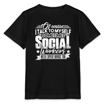 Social Worker Needs Expert Advice - Stanley/Stella MINI CREATOR Kids’ T-Shirt - black - Front - Mikhail (115cm)