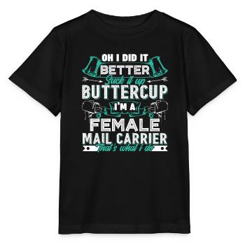 Mail Carrier Female Mail Carrier - Stanley/Stella MINI CREATOR Kids’ T-Shirt - black - Front - Mikhail (115cm)