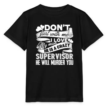 Supervisor My Man Is A Supervisor - Stanley/Stella MINI CREATOR Kids’ T-Shirt - black - Front - Mikhail (115cm)