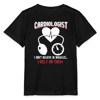 Cardiologist Rely On Miracles - Stanley/Stella MINI CREATOR Kids’ T-Shirt - black - Front - Mikhail (115cm)