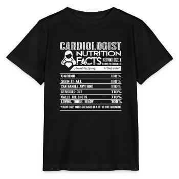 Cardiologist Nutrition Facts - Stanley/Stella MINI CREATOR Kids’ T-Shirt - black - Front - Mikhail (115cm)