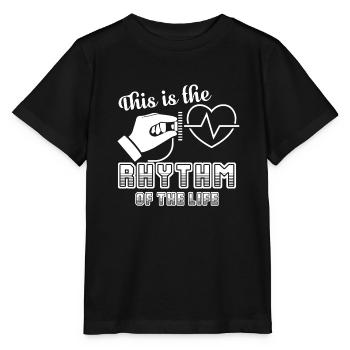 Cardiologist Rhythm Of The Life - Stanley/Stella MINI CREATOR Kids’ T-Shirt - black - Front - Mikhail (115cm)