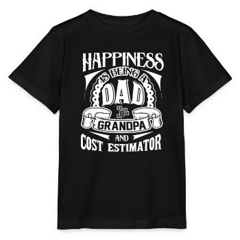 Cost Estimator Dad Grandpa And Cost Estimator - Stanley/Stella MINI CREATOR Kids’ T-Shirt - black - Front - Mikhail (115cm)