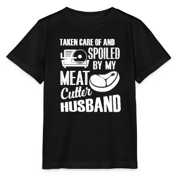 Meat Cutter Spoiled By My Meat Cutter - Stanley/Stella MINI CREATOR Kids’ T-Shirt - black - Front - Mikhail (115cm)