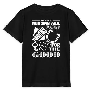 Nursing Aide Nursing Aide Power - Stanley/Stella MINI CREATOR Kids’ T-Shirt - black - Front - Mikhail (115cm)