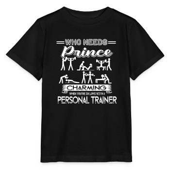 Personal Trainer In Love With Personal Trainer - Stanley/Stella MINI CREATOR Kids’ T-Shirt - black - Front - Mikhail (115cm)