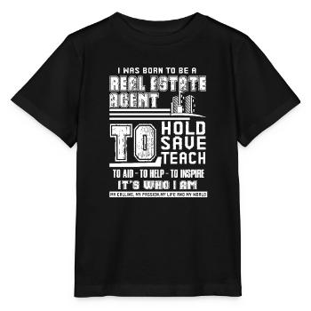 Real Estate Agent Born To Be A Real Estate Agent - Stanley/Stella MINI CREATOR Kids’ T-Shirt - black - Front - Mikhail (115cm)