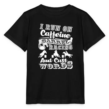 Barrel Racing I Run On Barrel Racing - Stanley/Stella MINI CREATOR Kids’ T-Shirt - black - Front - Mikhail (115cm)