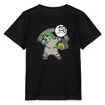 Tamponnant Einhorn / Edition Halloween - T-shirt bio MINI CREATOR Stanley/Stella Enfant - noir - Devant - Mikhail (115cm)