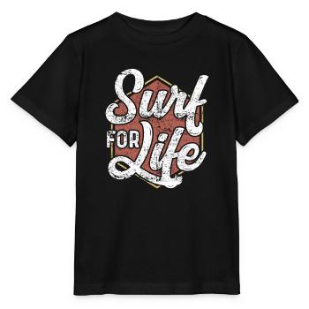 Surf pour la vie Vintage / Style rétro - T-shirt bio MINI CREATOR Stanley/Stella Enfant - noir - Devant - Mikhail (115cm)