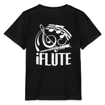 Flute Funny Flute - Stanley/Stella MINI CREATOR Kids’ T-Shirt - black - Front - Mikhail (115cm)