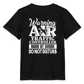 Air Traffic Controller Warning Sign - Stanley/Stella MINI CREATOR Kids’ T-Shirt - black - Front - Mikhail (115cm)