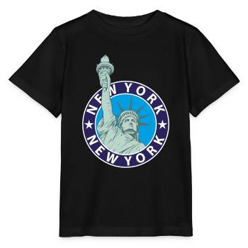 New York Statue of Liberty - Stanley/Stella MINI CREATOR Kids’ T-Shirt - black - Front - Mikhail (115cm)