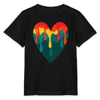 Dripping heart - Stanley/Stella MINI CREATOR Kids’ T-Shirt - black - Front - Mikhail (115cm)