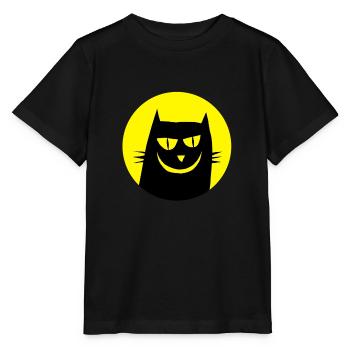 Chat drôle - T-shirt bio MINI CREATOR Stanley/Stella Enfant - noir - Devant - Mikhail (115cm)