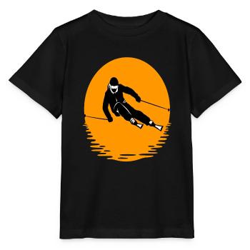 Skiing Ski Jumping Ski Resort Skiers Gift - Stanley/Stella MINI CREATOR Kids’ T-Shirt - black - Front - Mikhail (115cm)