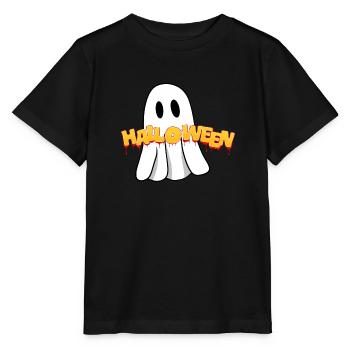 Fantôme d’Halloween - T-shirt bio MINI CREATOR Stanley/Stella Enfant - noir - Devant - Mikhail (115cm)