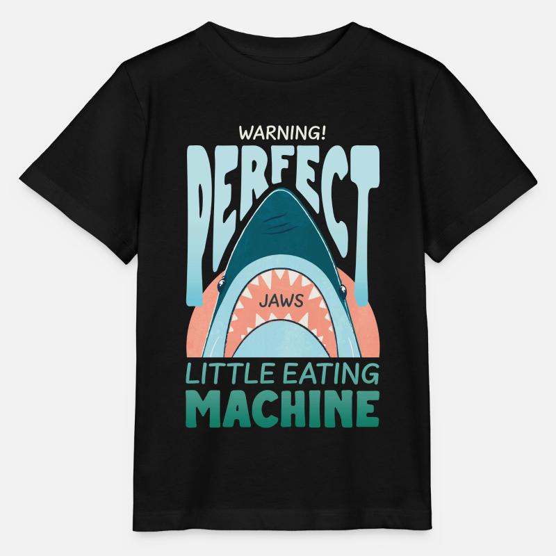 Les Dents De La Mer Jaws Eating Machine - T-shirt bio MINI CREATOR Stanley/Stella Enfant - noir