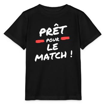 Prêt pour le match t-shirt football humour - T-shirt bio MINI CREATOR Stanley/Stella Enfant - noir - Devant - Mikhail (115cm)