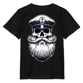 Capitaine Hambourg St Pauli Crâne de la ville hanséatique - T-shirt bio MINI CREATOR Stanley/Stella Enfant - noir - Devant - Mikhail (115cm)
