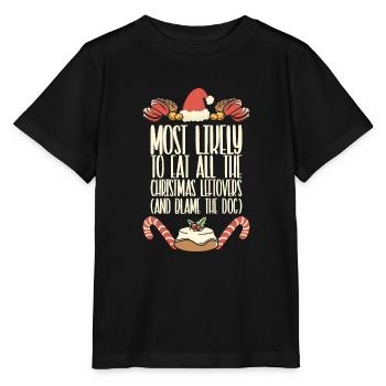 Christmas Funny Saying Xmas Food - Stanley/Stella MINI CREATOR Kids’ T-Shirt - black - Front - Mikhail (115cm)