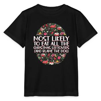 Noël Drôle Dire Noël Nourriture Humour - T-shirt bio MINI CREATOR Stanley/Stella Enfant - noir - Devant - Mikhail (115cm)