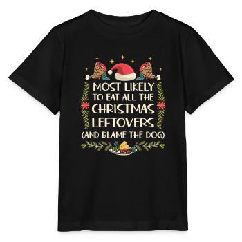 Christmas Funny Saying Xmas Food Humor - Stanley/Stella MINI CREATOR Kids’ T-Shirt - black - Front - Mikhail (115cm)