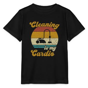 Cleaning is my Cardio / Putzen - Stanley/Stella MINI CREATOR Kids’ T-Shirt - black - Front - Mikhail (115cm)