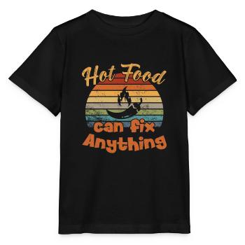 Hot Food can fix Anything / Scharfes Essen - Stanley/Stella MINI CREATOR Kids’ T-Shirt - black - Front - Mikhail (115cm)