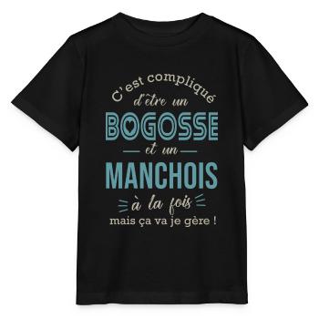 manche bogosse Manchois cadeau pour Manchois - T-shirt bio MINI CREATOR Stanley/Stella Enfant - noir - Devant - Mikhail (115cm)